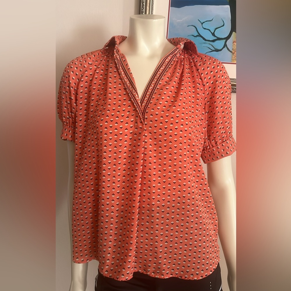 Max Studio Coral Patterned Blouse
